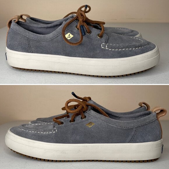 Sperry Top-Sider Women's Crest Gray Suede Sneaker Size 7 - Picture 2 of 16